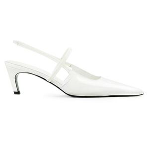 Totême sharp off white slingback heels